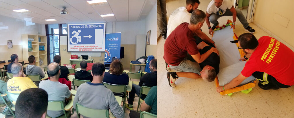 Formación de profesionales en evacuación asistida